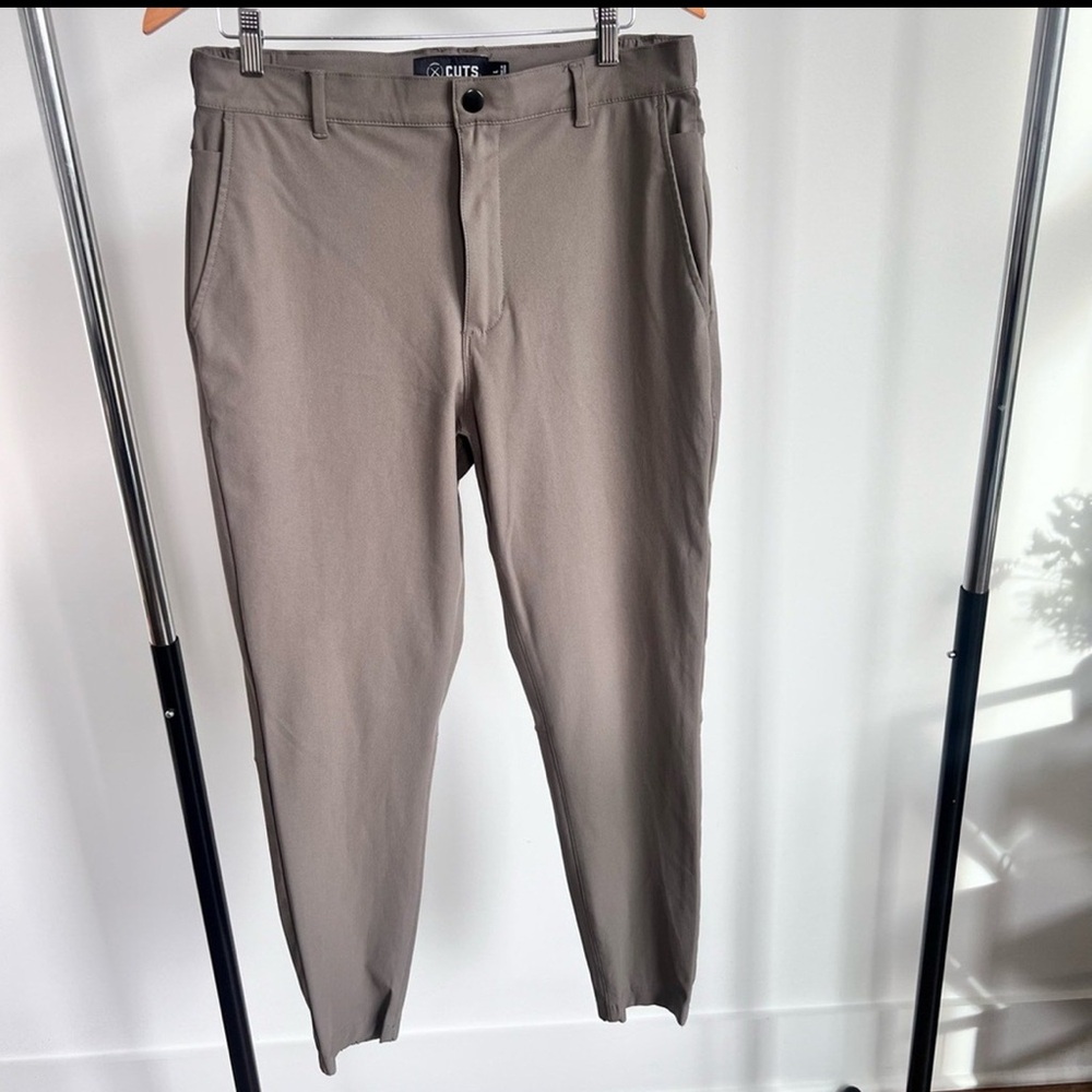 Cuts Clothing Tan Chinos with Tapered Fit